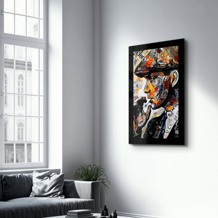 Wallity Pintura Decorativa de Vidrio Templado Multicolor 70 x 110 cm